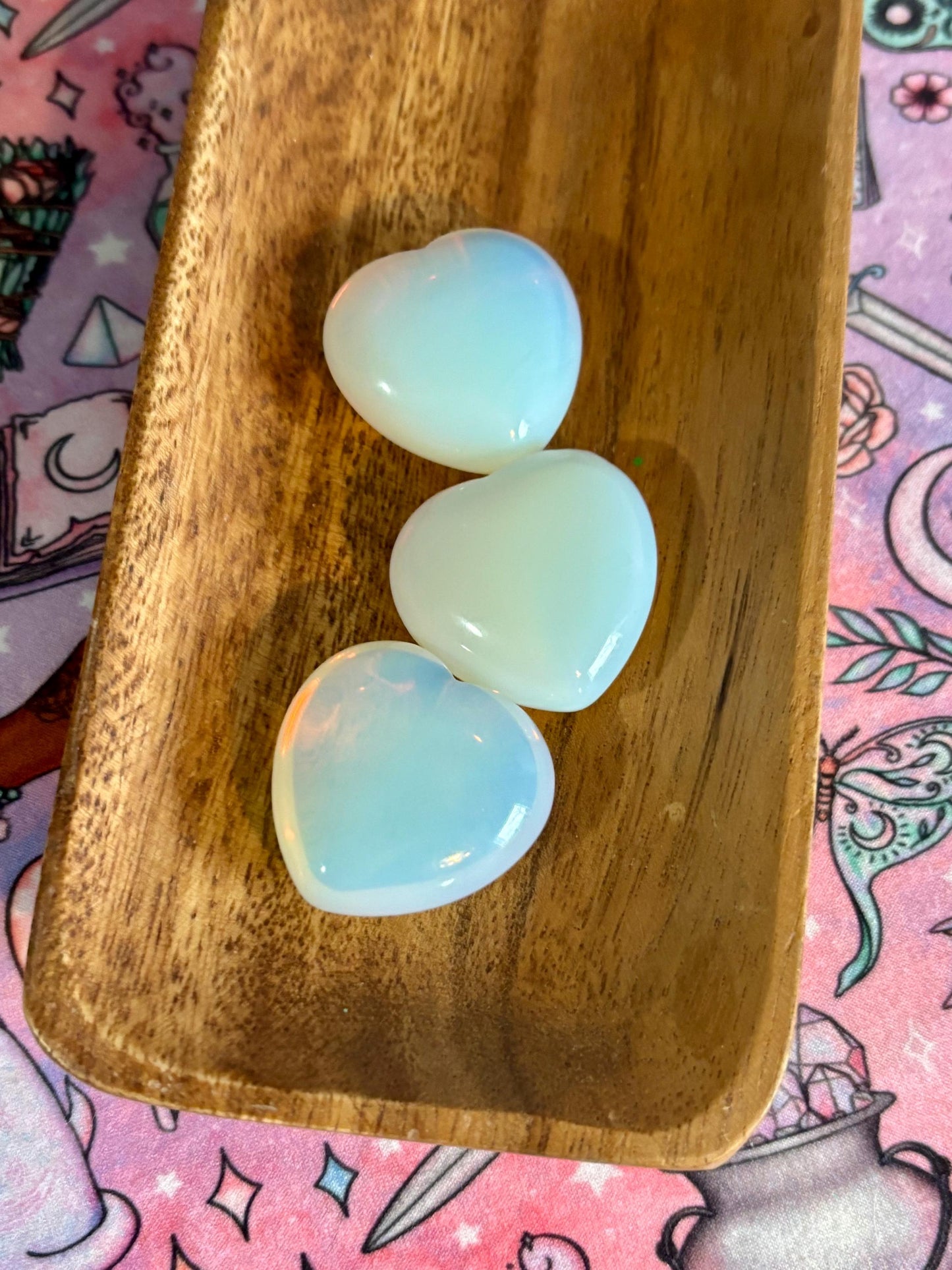 Opalite Heart Crystal* Crystals * Witchcraft * Wiccan * Pagan * Altar Decoration * Spiritual Gift * Witch