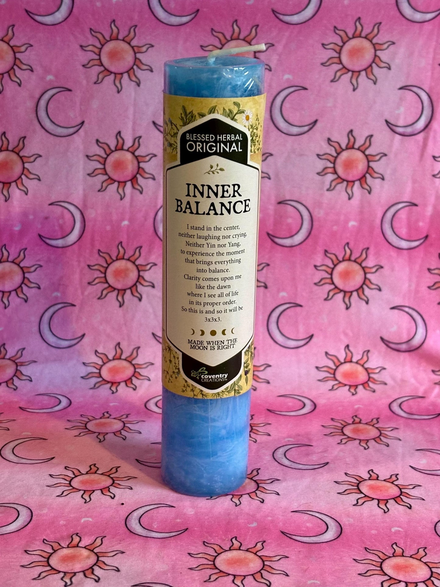 Inner Balance Ritual Candle, Altar Candle, Self Love Spell Candle, Meditation Candle, Spiritual Gift