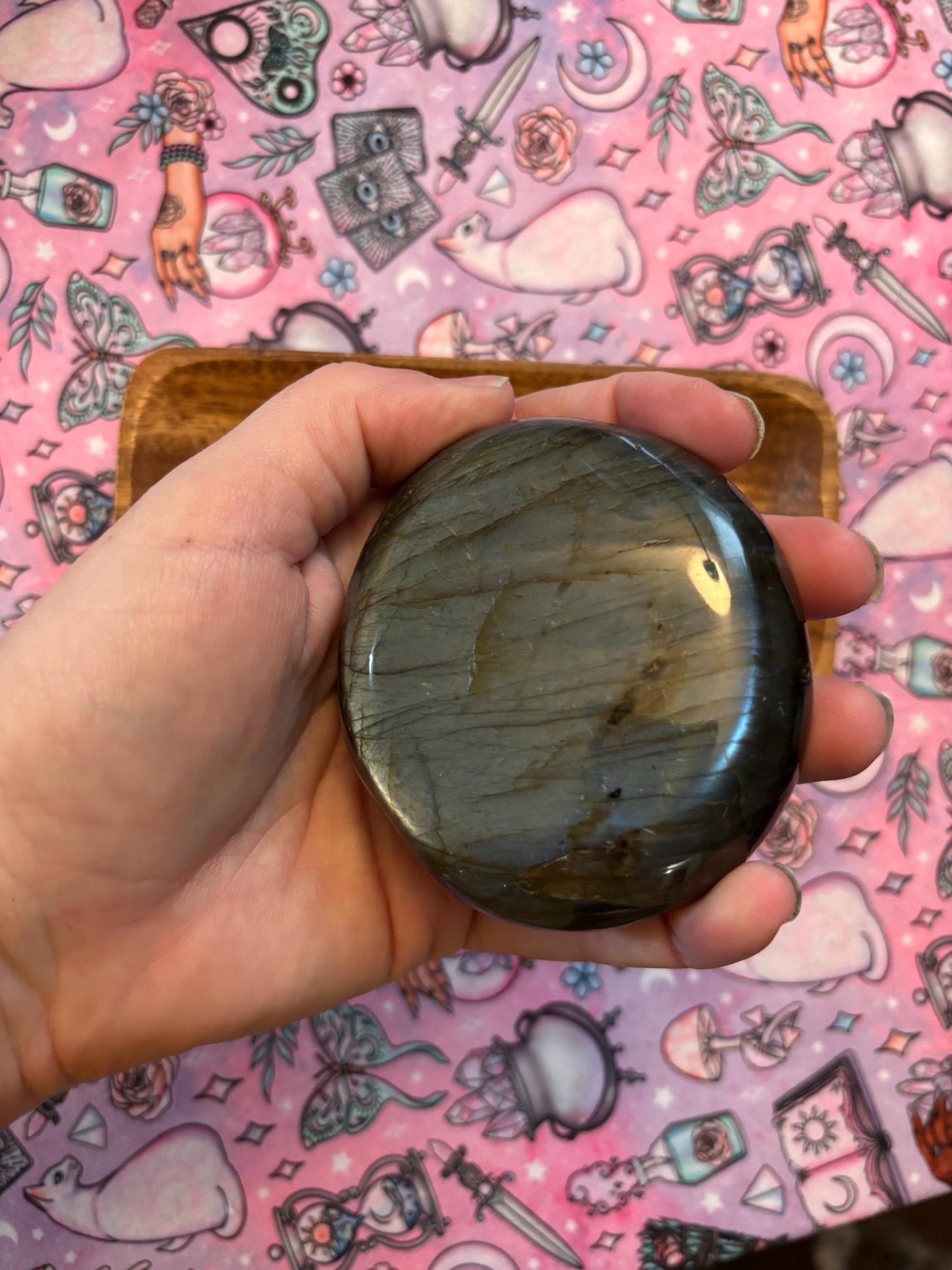 Labradorite Crystal Palm Stones * Crystal Palm Stone * Meditation Stone * Absorb Negativity * Intuition Stone * Palm Stone * Witchy * Pagan