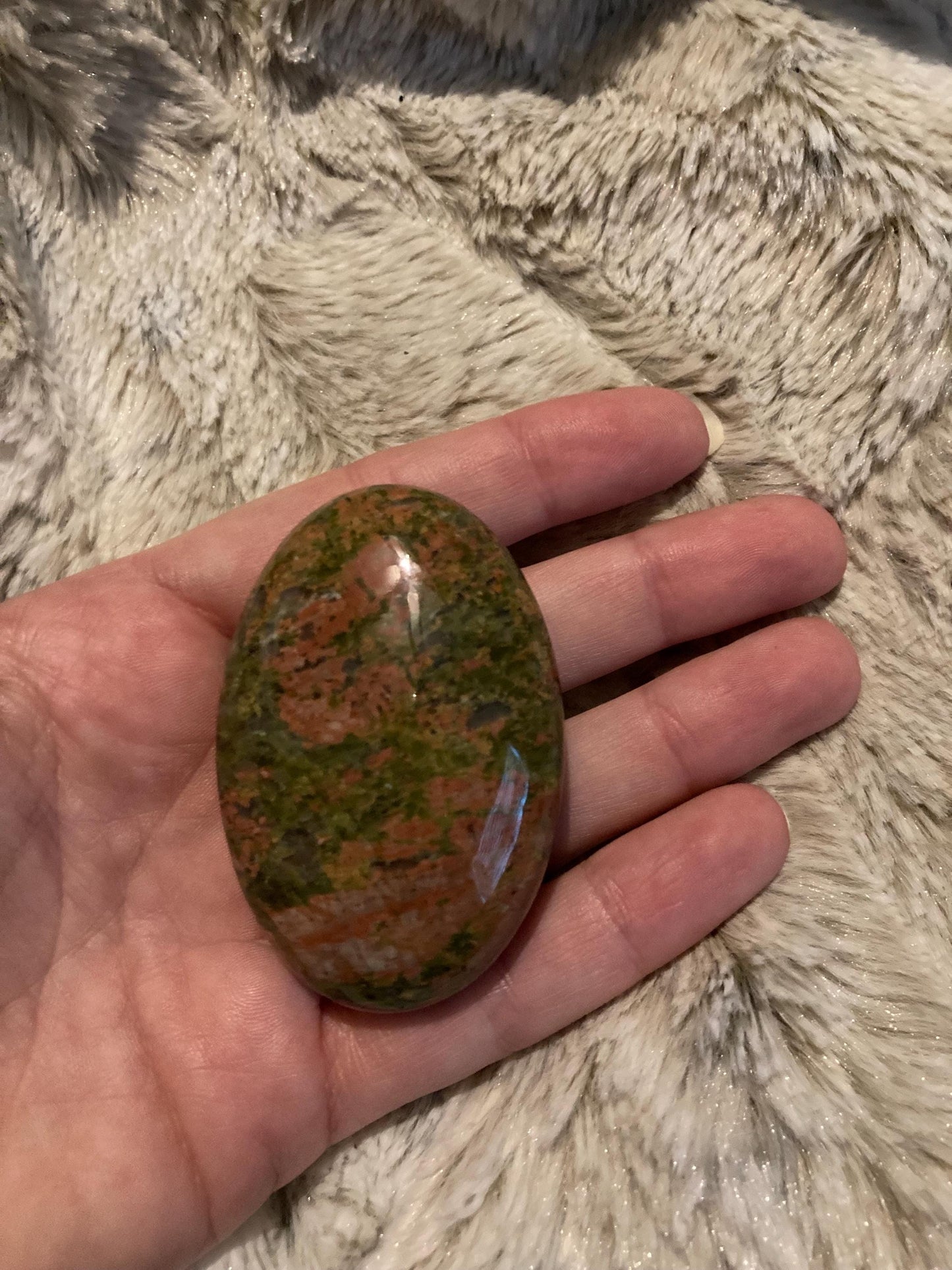 Unakite Palm Stone* Crystals * Witchcraft * Wiccan * Pagan * Altar Decoration * Spiritual Gift * Witch