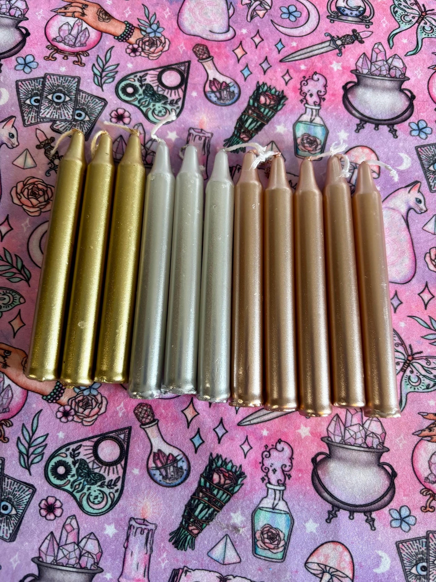 Metallic Chime Candles ~ Spell Candles ~ Small Candles ~ Witchcraft ~ Spell work ~ Witchy ~ Wiccan ~ Pagan ~ Craft Supplies