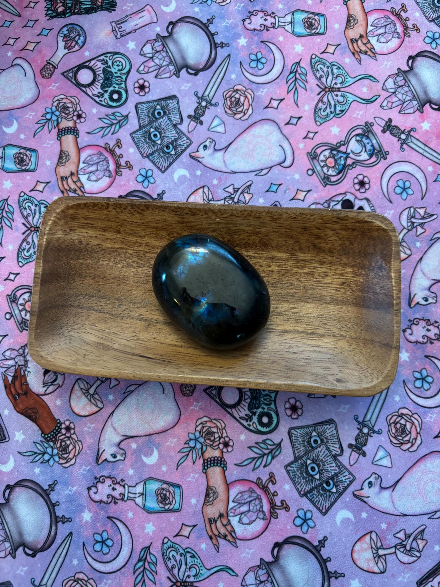 Labradorite Crystal Palm Stones * Crystal Palm Stone * Meditation Stone * Absorb Negativity * Intuition Stone * Palm Stone * Witchy * Pagan