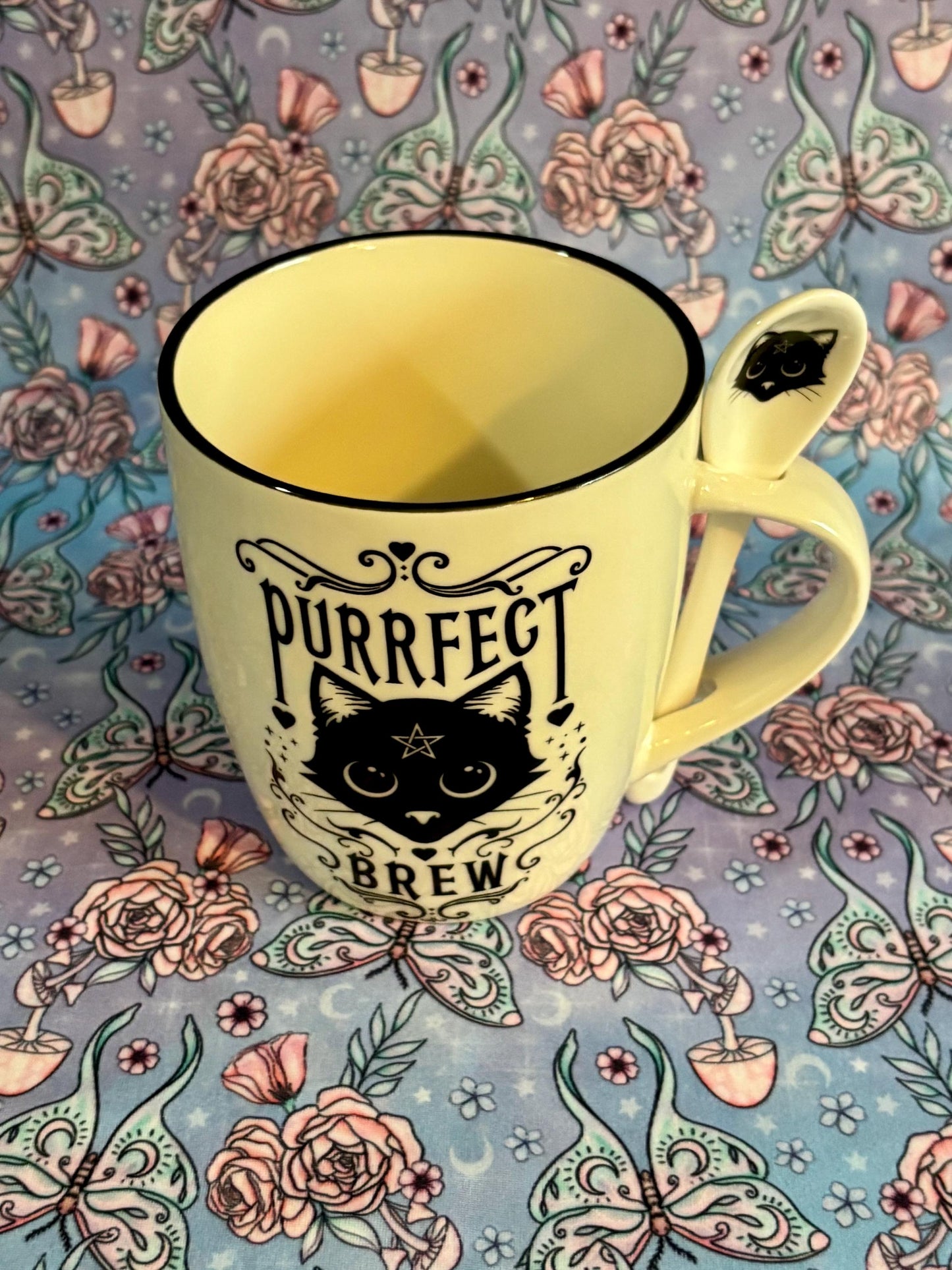 Cute Ceramic Coffee Cup ~ Witches Coffee Cup ~ Witches Coffee Mug ~ Witches Tea Mug ~ Witches Tea Cup ~ Witches Drinkware ~ Puurrrfect Gift