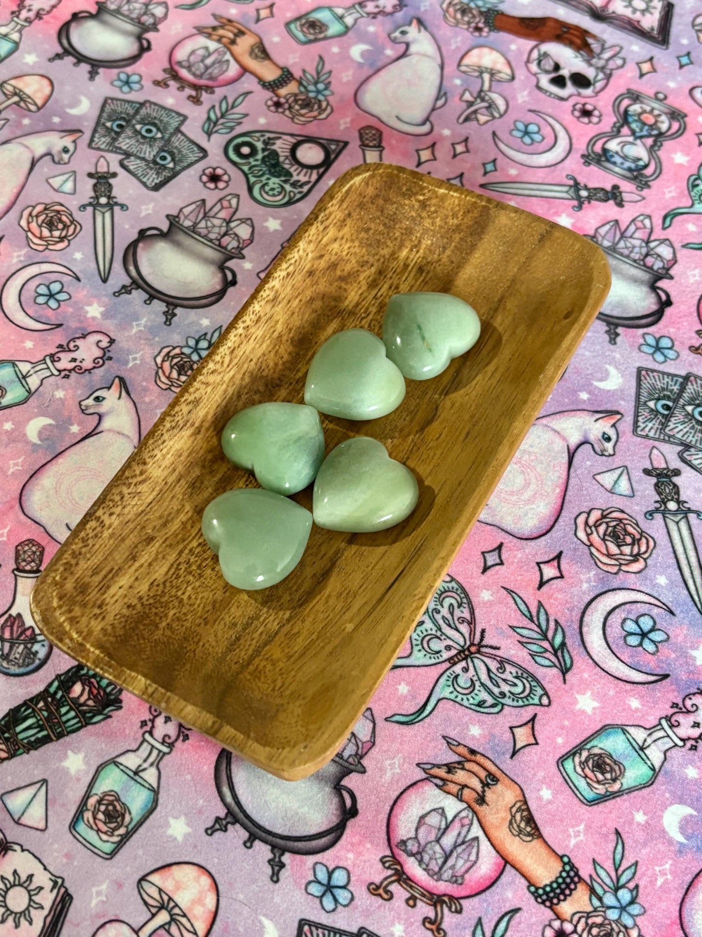 Aventurine Heart * Aventurine * Tumbled Stones * Crystals * Witchcraft * Tumbled Crystals * Wiccan * Pagan * Witch