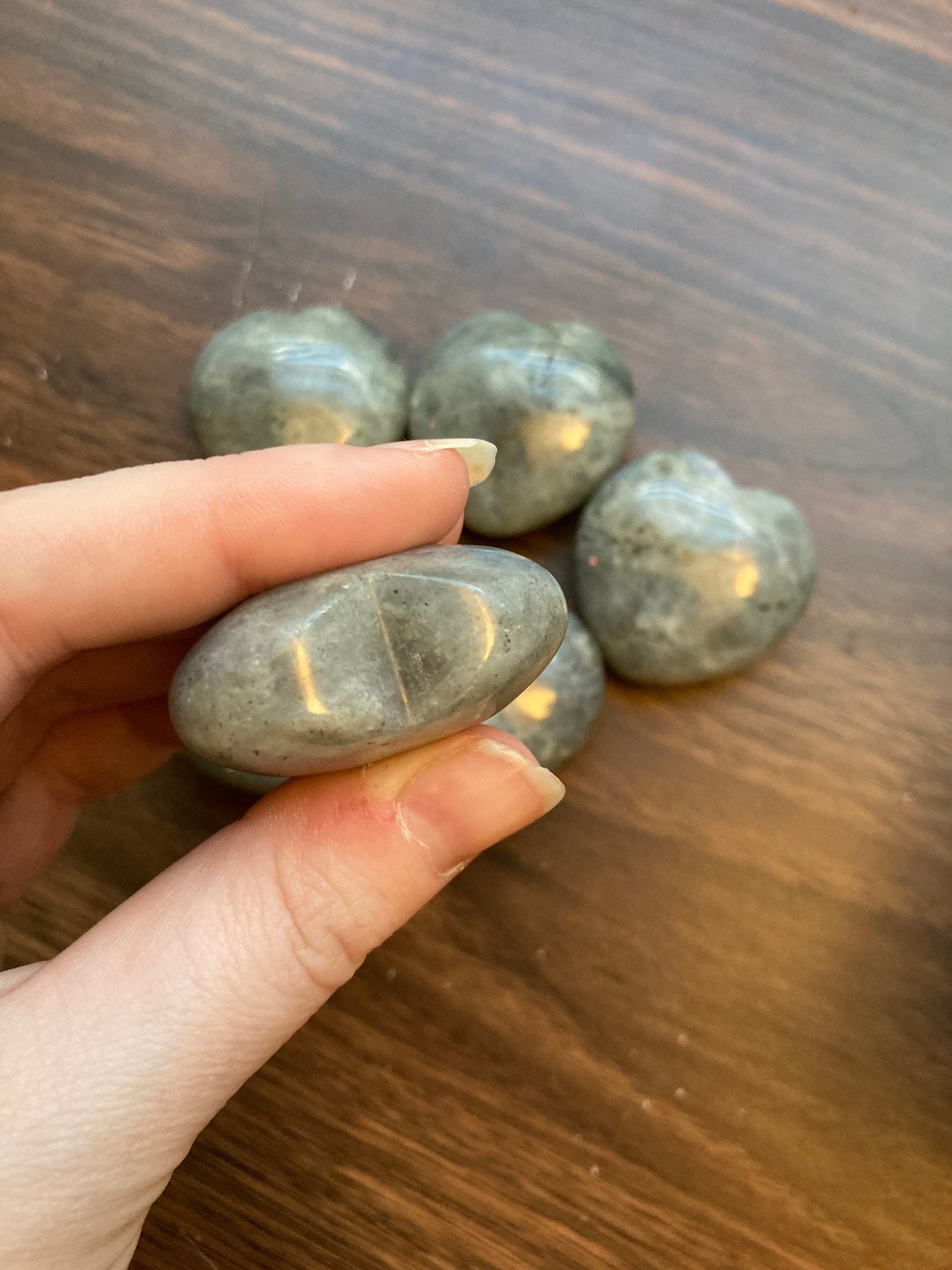 Puffy Labradorite Heart * Labradorite Heart * Labradorite* Witch Supplies * Crystals * Wiccan Crystals * Pagan Crystals * Puffy Heart