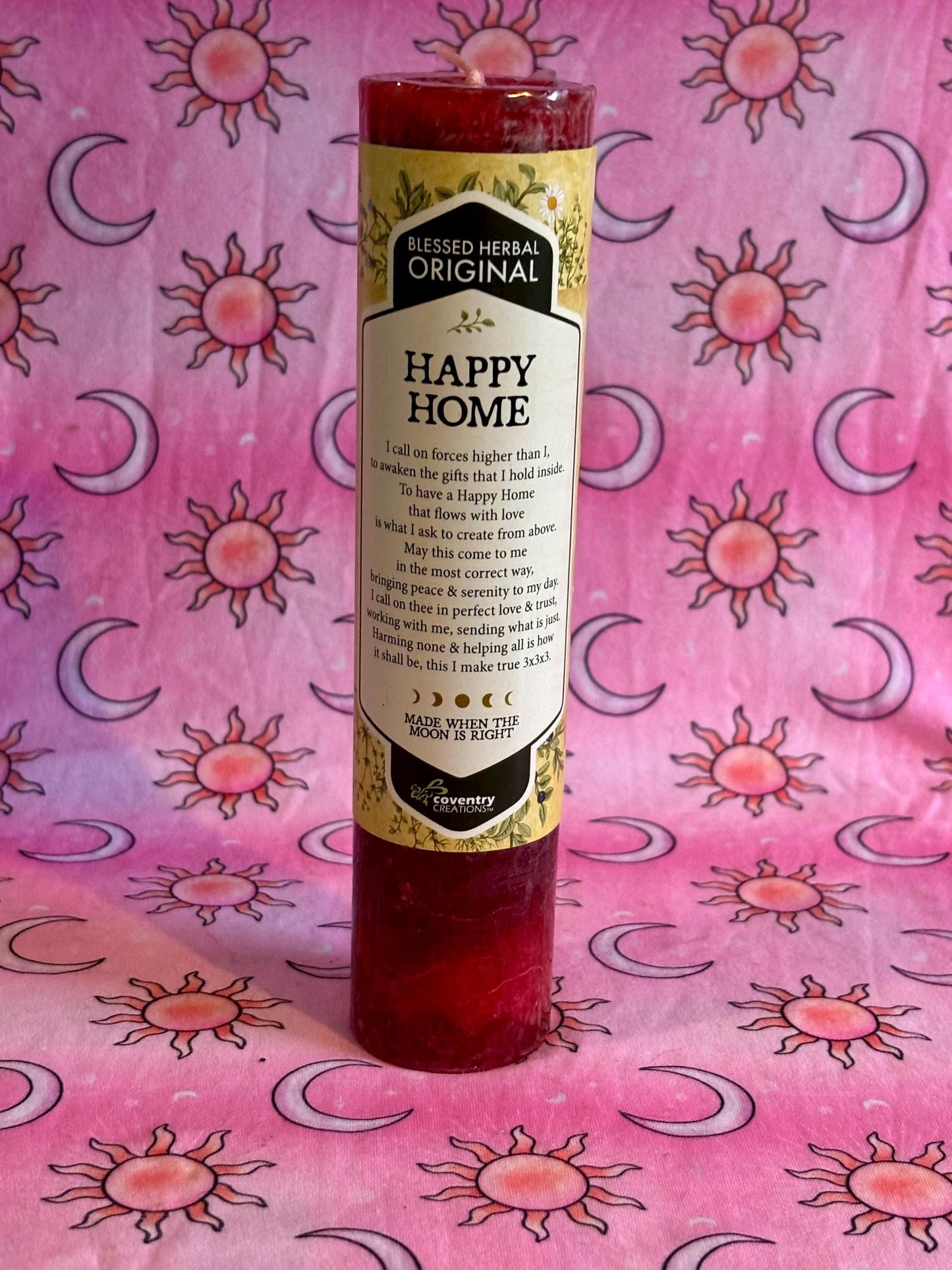 Happy Home Ritual Candle, Altar Candle, Spell Candle, Home Energy Cleanse, Protection, Clear Energy Candle, Home Energy Cleansing