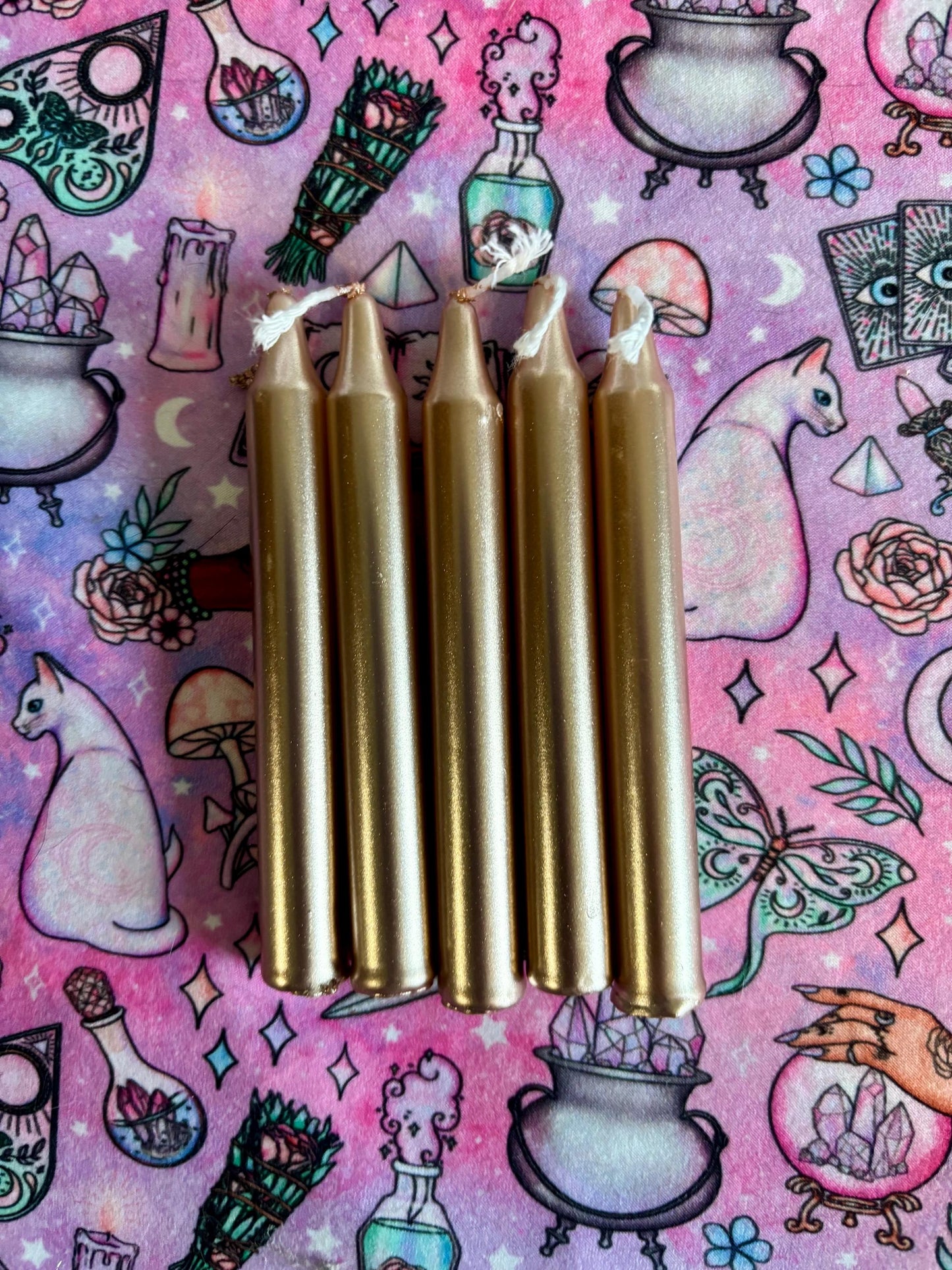 Metallic Chime Candles ~ Spell Candles ~ Small Candles ~ Witchcraft ~ Spell work ~ Witchy ~ Wiccan ~ Pagan ~ Craft Supplies