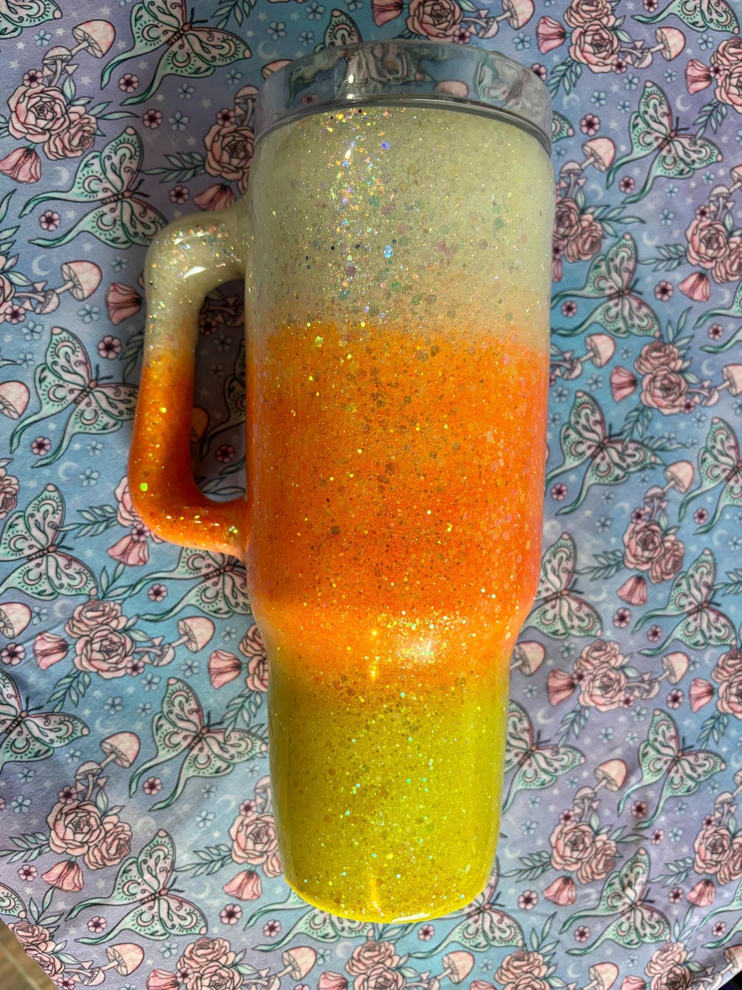 Candy Corn Tumbler ~ Glitter Epoxy Tumbler ~ Epoxy Tumbler ~ 40 oz. Tumbler ~ Custom Tumblers ~ Gift Ideas ~ Teacher Gift ~ Bridal Gifts