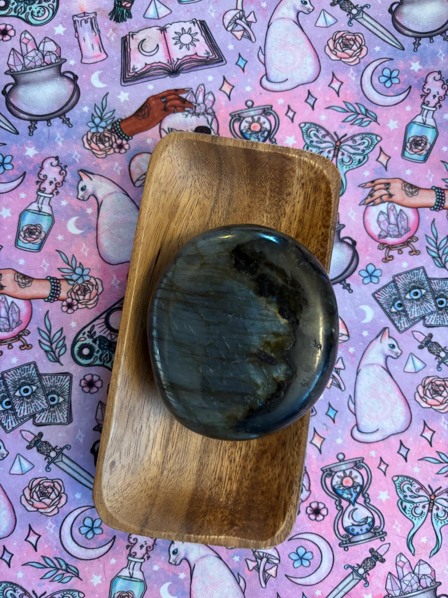 Labradorite Crystal Palm Stones * Crystal Palm Stone * Meditation Stone * Absorb Negativity * Intuition Stone * Palm Stone * Witchy * Pagan