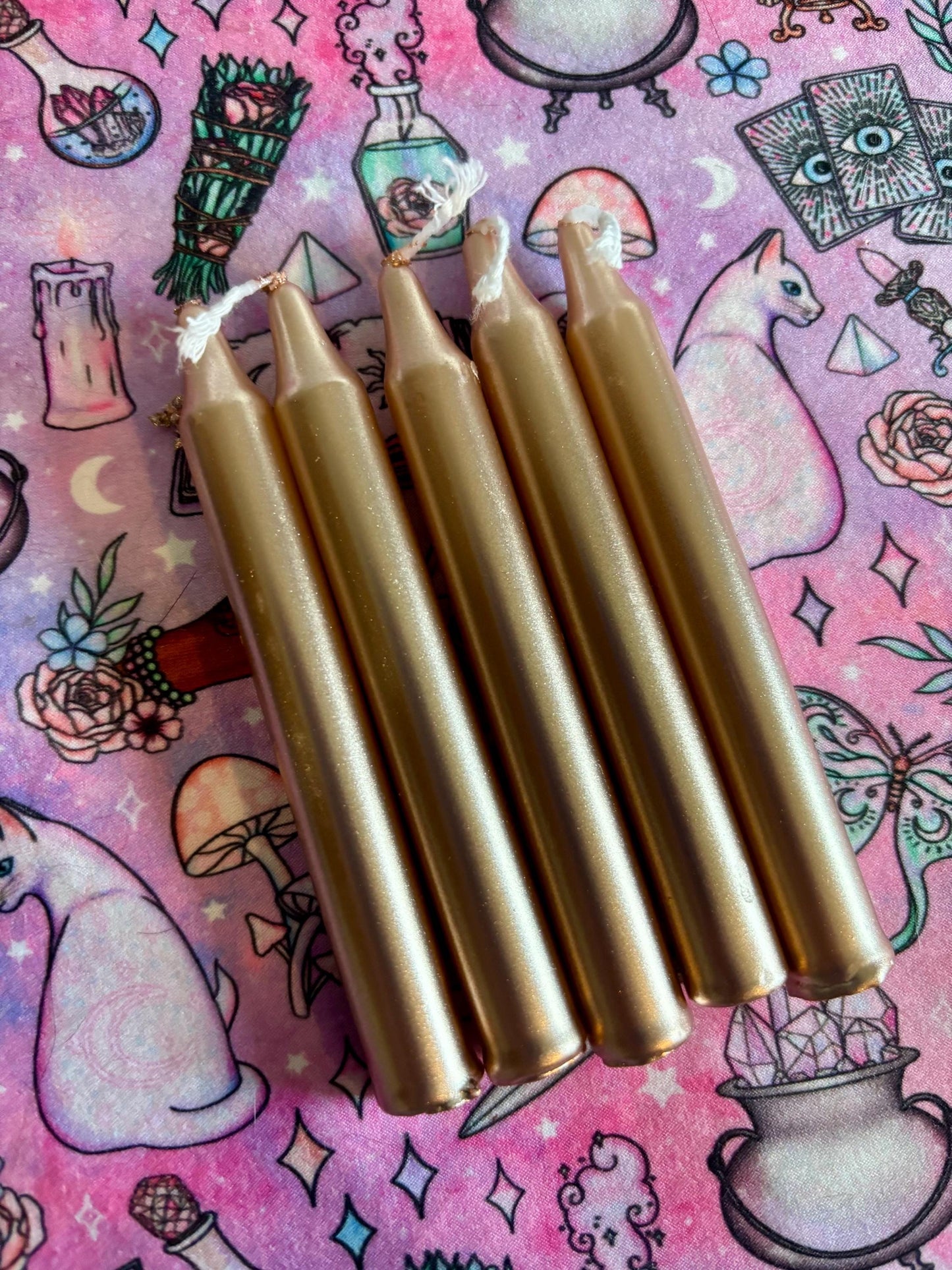 Metallic Chime Candles ~ Spell Candles ~ Small Candles ~ Witchcraft ~ Spell work ~ Witchy ~ Wiccan ~ Pagan ~ Craft Supplies