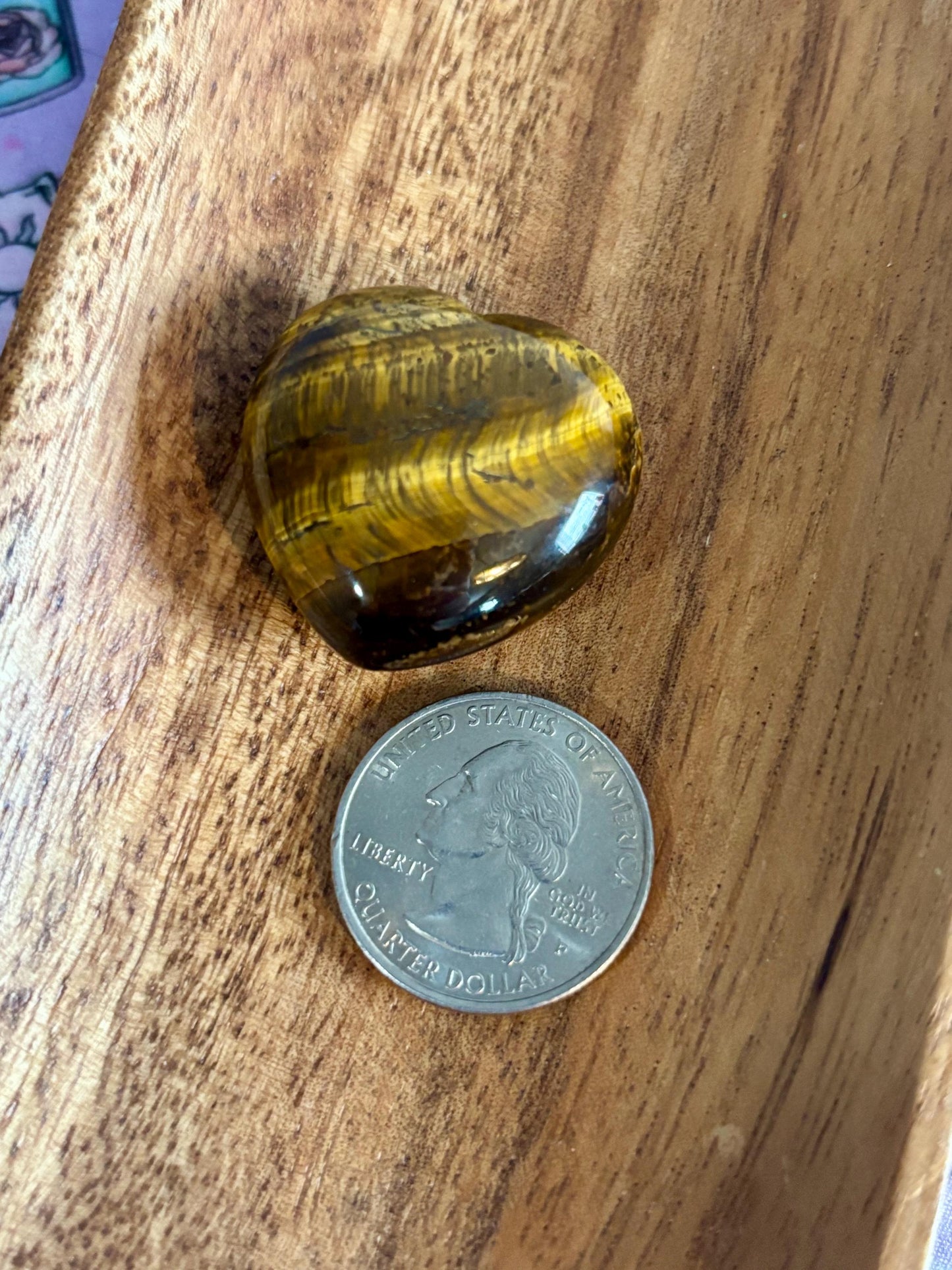 Tiger's Eye Heart * Tiger's Eye * Heart Crystals * Crystals * Witchcraft * Tumbled Crystals * Wiccan * Pagan * Witch