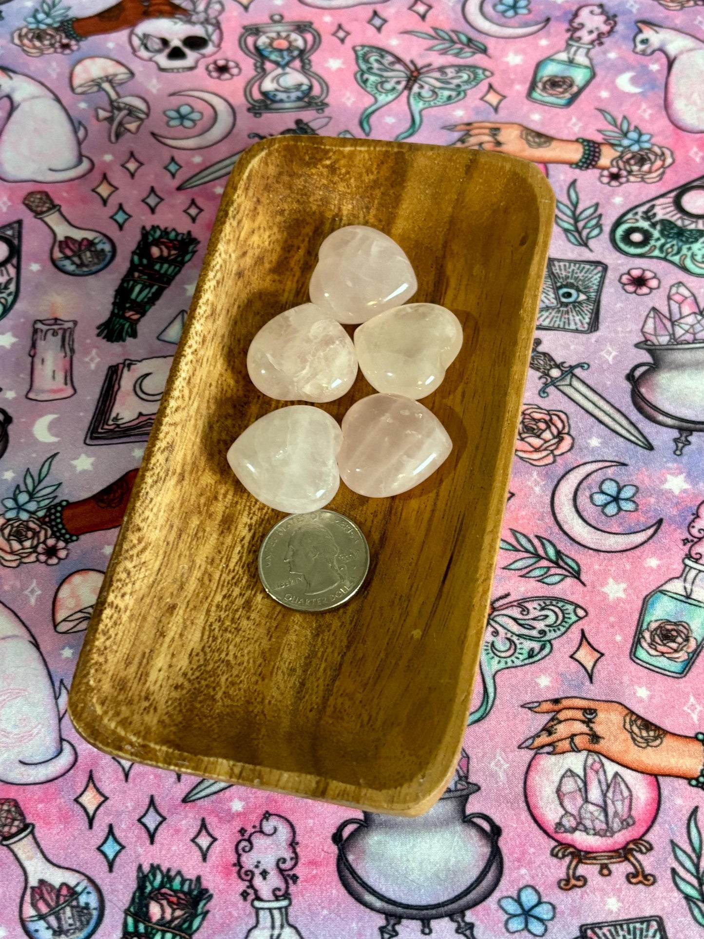 Puffy Rose Quartz Heart * Rose Quartz Heart * Rose Quartz * Witch Supplies * Crystals * Wiccan Crystals * Pagan Crystals * Puffy Heart