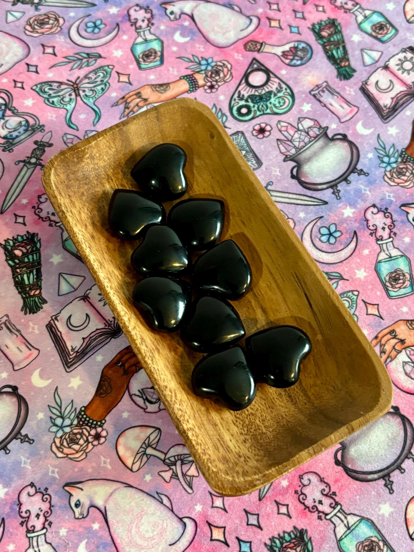 Crystal Heart* Obsidian Heart * Crystals * Witchcraft * Wiccan * Pagan * Altar Decoration * Spiritual Gift * Witch