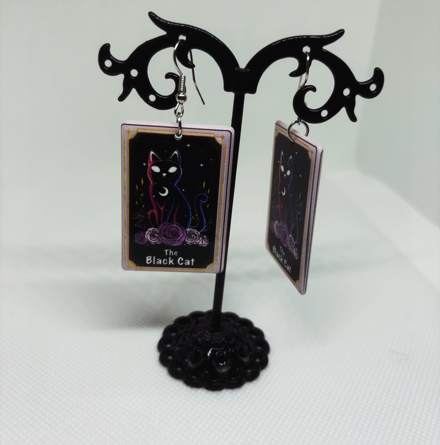Witchy Earrings * Pentacle Earrings * Magick Earrings * Tarot Card Earrings * Pentagram Earrings * Dangle Earrings *Witchcraft Theme Earring