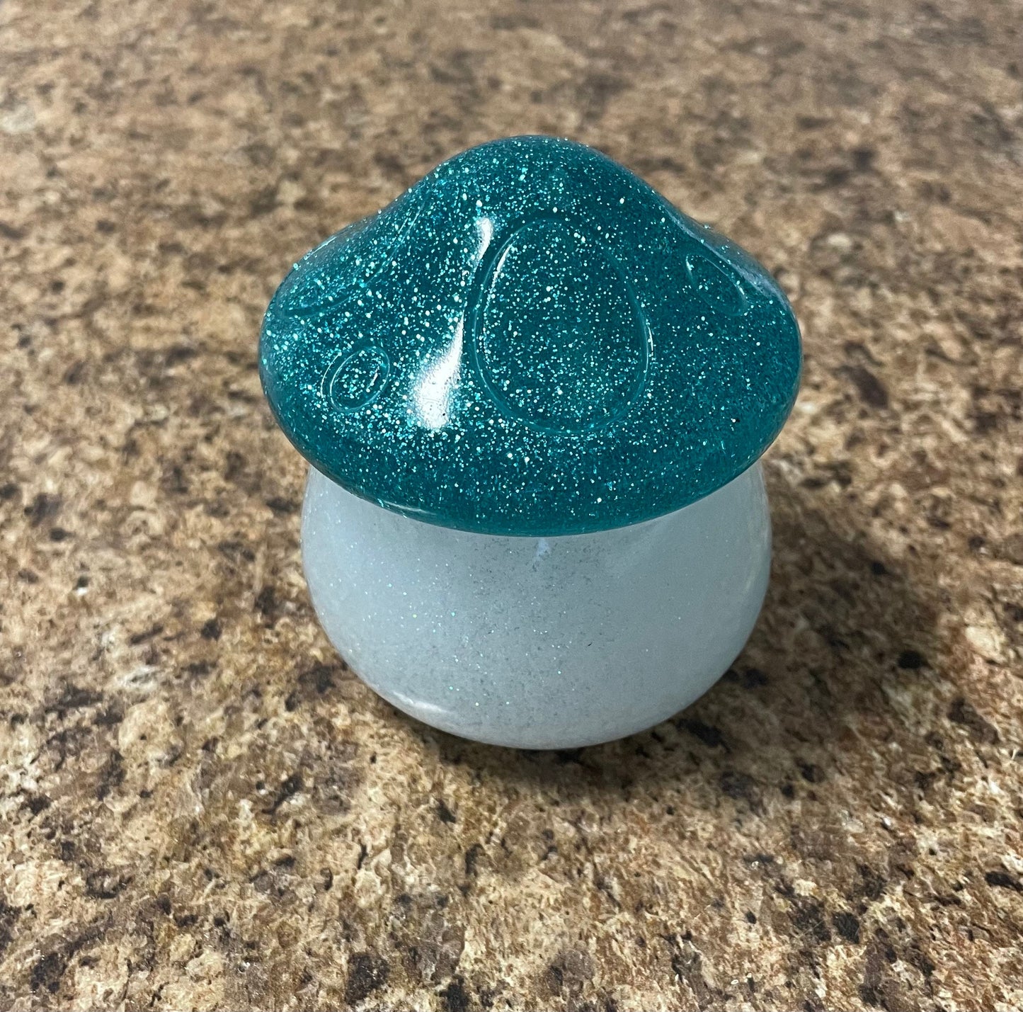 Handmade Glitter Mushroom Trinket Box ~ Jewelry Box ~ Household Decor