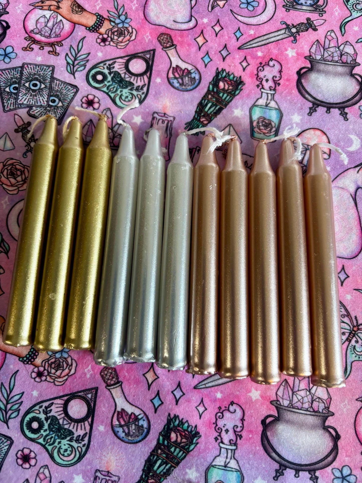 Metallic Chime Candles ~ Spell Candles ~ Small Candles ~ Witchcraft ~ Spell work ~ Witchy ~ Wiccan ~ Pagan ~ Craft Supplies