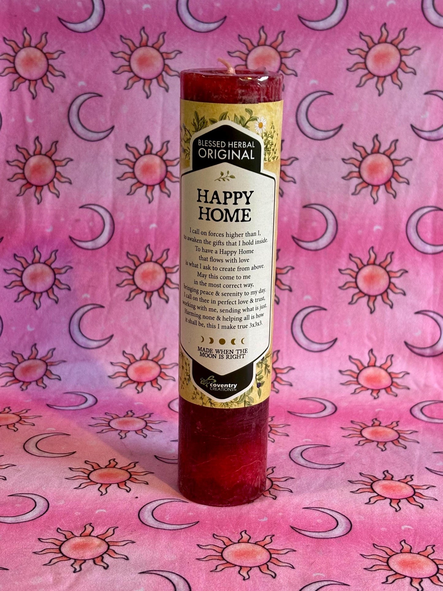 Happy Home Ritual Candle, Altar Candle, Spell Candle, Home Energy Cleanse, Protection, Clear Energy Candle, Home Energy Cleansing