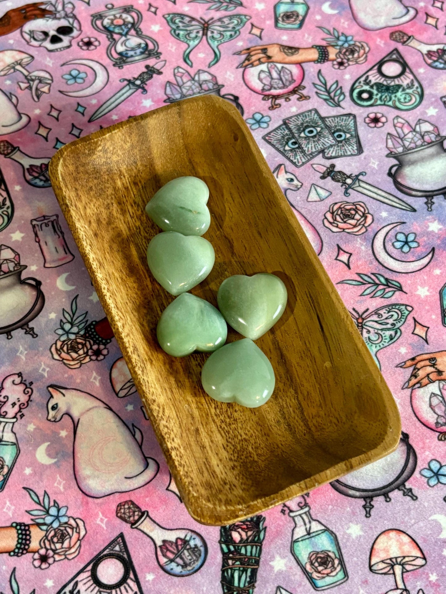 Aventurine Heart * Aventurine * Tumbled Stones * Crystals * Witchcraft * Tumbled Crystals * Wiccan * Pagan * Witch