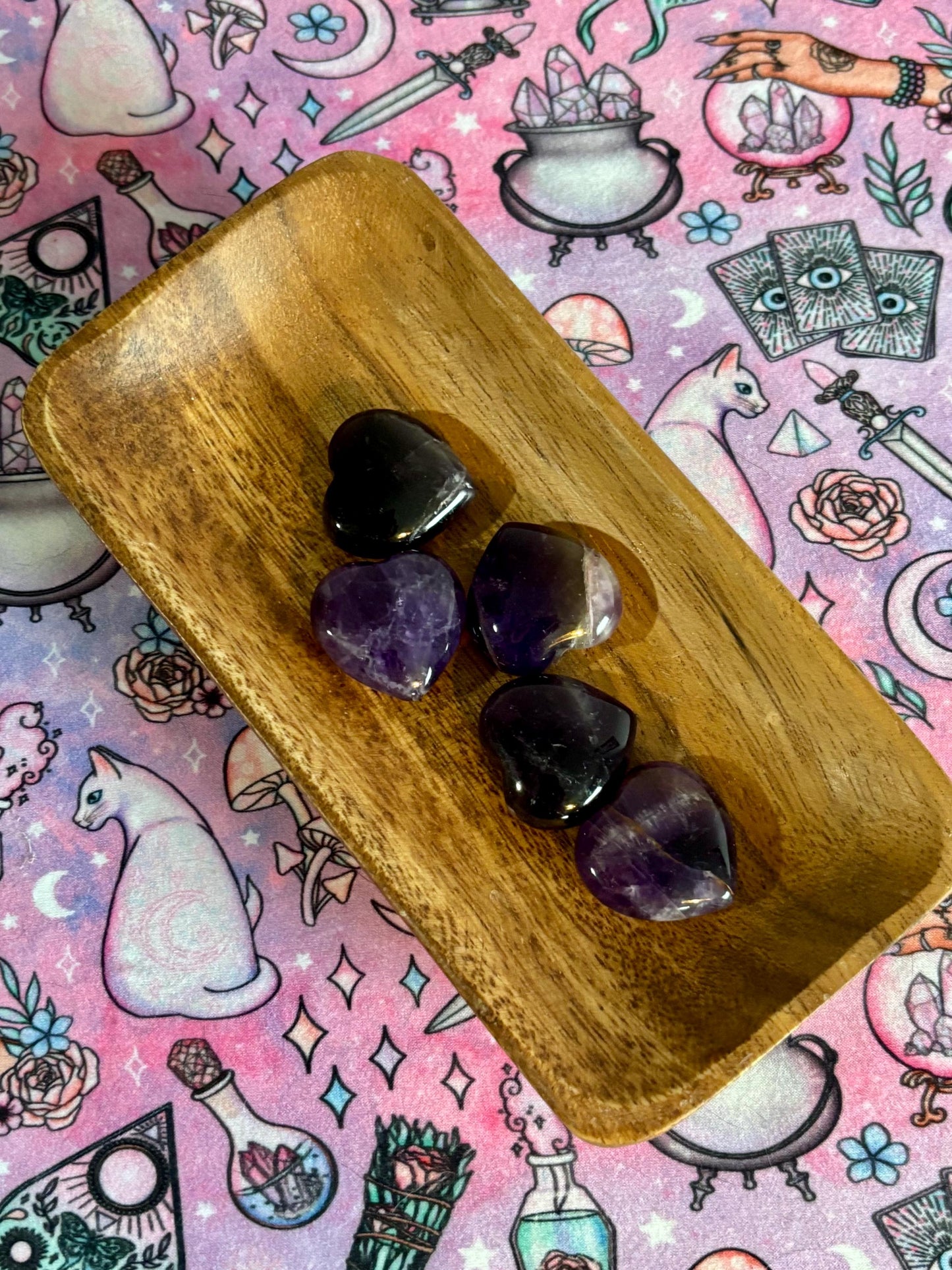 Amethyst Heart Stone * Amethyst * Tumbled Stones * Crystals * Witchcraft * Tumbled Crystals * Wiccan * Pagan * Witch
