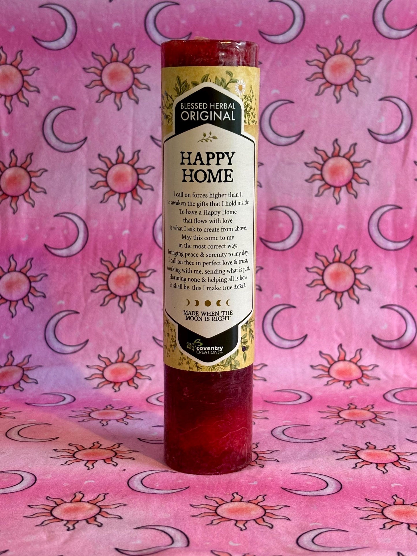 Happy Home Ritual Candle, Altar Candle, Spell Candle, Home Energy Cleanse, Protection, Clear Energy Candle, Home Energy Cleansing