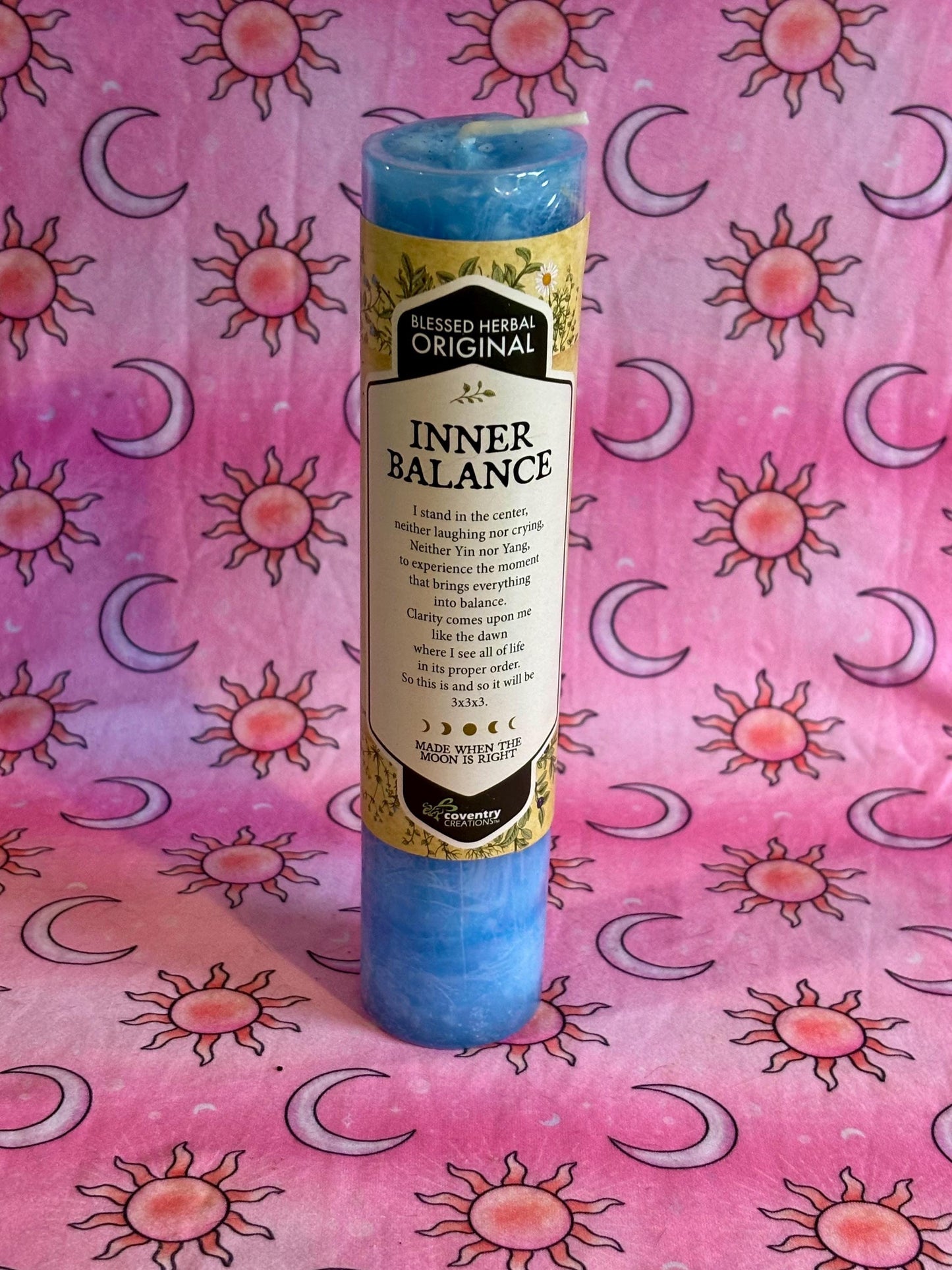 Inner Balance Ritual Candle, Altar Candle, Self Love Spell Candle, Meditation Candle, Spiritual Gift