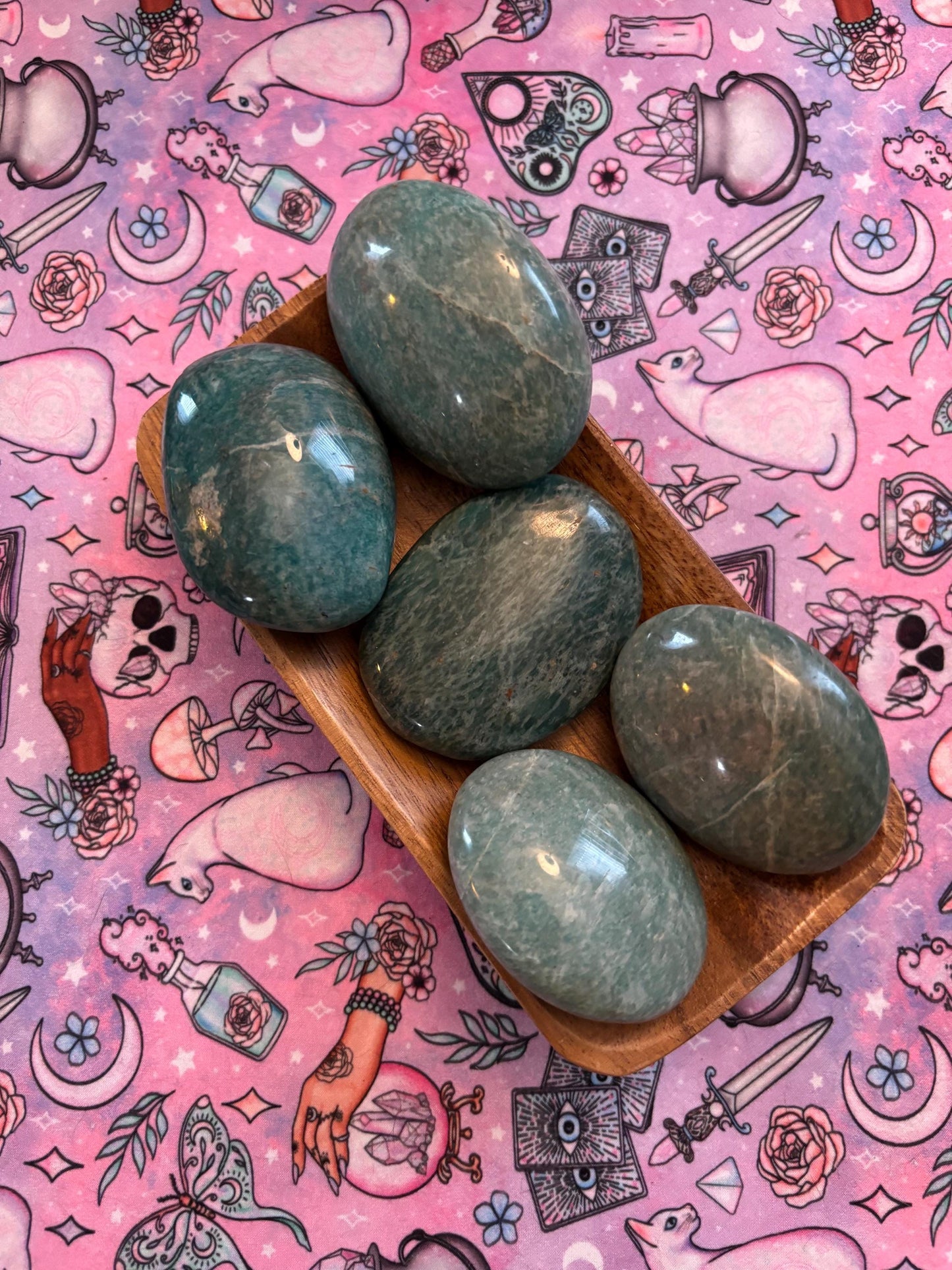 Amazonite Palm Stone* Crystals * Witchcraft * Wiccan * Pagan * Altar Decoration * Spiritual Gift * Witch