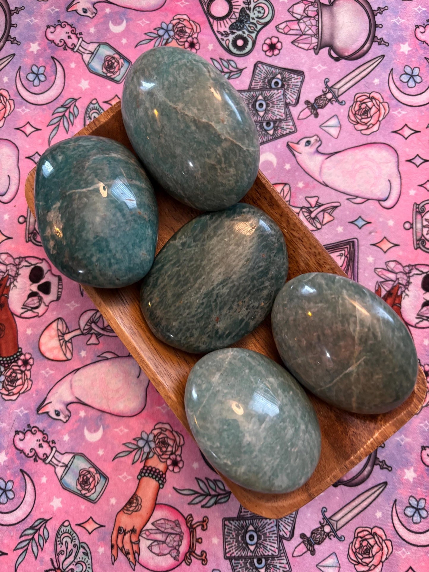 Amazonite Palm Stone* Crystals * Witchcraft * Wiccan * Pagan * Altar Decoration * Spiritual Gift * Witch