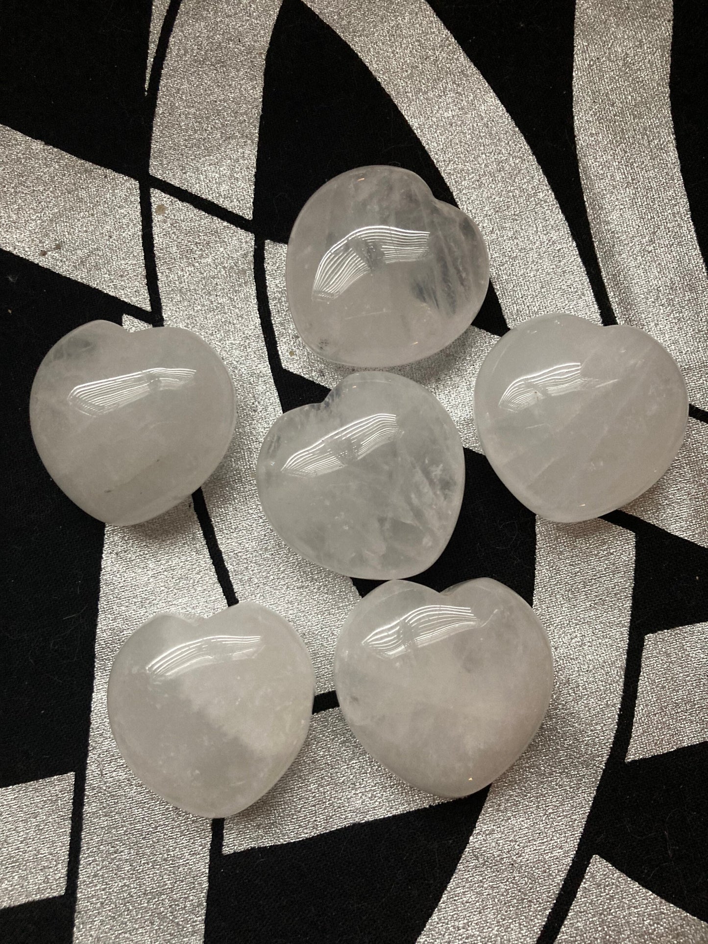 Puffy Clear Quartz Heart * Clear Quartz Heart * Clear Quartz * Witch Supplies * Crystals * Wiccan Crystals * Pagan Crystals * Puffy Heart