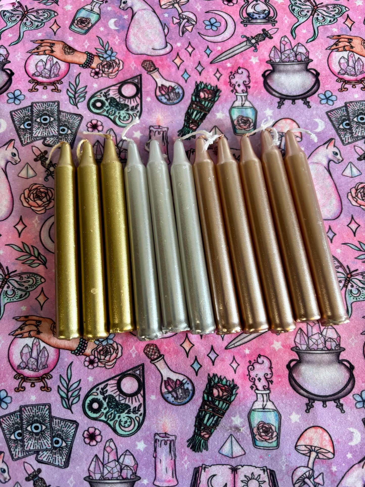 Metallic Chime Candles ~ Spell Candles ~ Small Candles ~ Witchcraft ~ Spell work ~ Witchy ~ Wiccan ~ Pagan ~ Craft Supplies