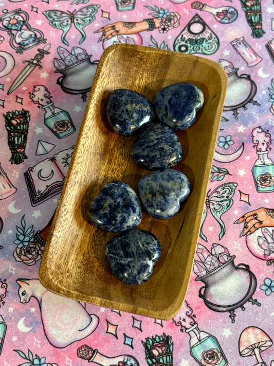Sodalite Heart Crystals * Sodalite * Tumbled Stones * Crystals * Witchcraft * Tumbled Crystals * Wiccan * Pagan * Witch