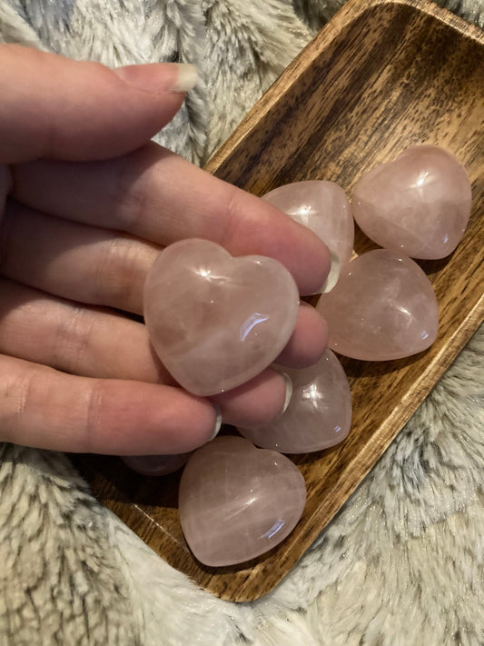 Puffy Rose Quartz Heart * Rose Quartz Heart * Rose Quartz * Witch Supplies * Crystals * Wiccan Crystals * Pagan Crystals * Puffy Heart