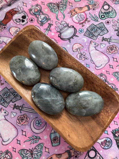 Labradorite Crystal Palm Stones * Crystal Palm Stone * Meditation Stone * Absorb Negativity * Intuition Stone * Palm Stone * Witchy * Pagan