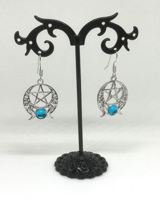 Witchy Earrings * Pentacle Earrings * Magick Earrings * Tarot Card Earrings * Pentagram Earrings * Dangle Earrings *Witchcraft Theme Earring