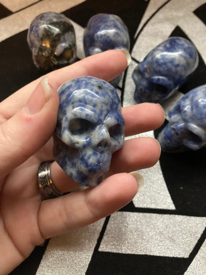 Crystal Skull * Sodalite Skull * Crystals * Witchcraft * Wiccan * Pagan * Altar Decoration * Spiritual Gift * Witch