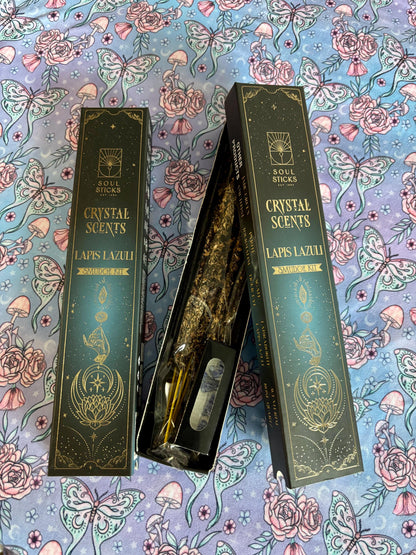 Lapis Lazuli, Housewarming Witchcraft Crystal Smudge Kit, Cleansing Kit For Wiccans, Ritual Supplies, Perfect For Pagans, For Beginners, Kit