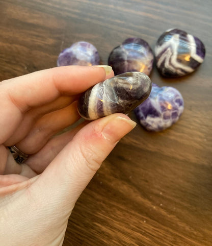 Puffy Amethyst  Heart * Amethyst  Heart * Amethyst * Witch Supplies * Crystals * Wiccan Crystals * Pagan Crystals * Puffy Heart