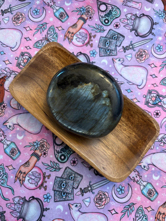 Labradorite Crystal Palm Stones * Crystal Palm Stone * Meditation Stone * Absorb Negativity * Intuition Stone * Palm Stone * Witchy * Pagan