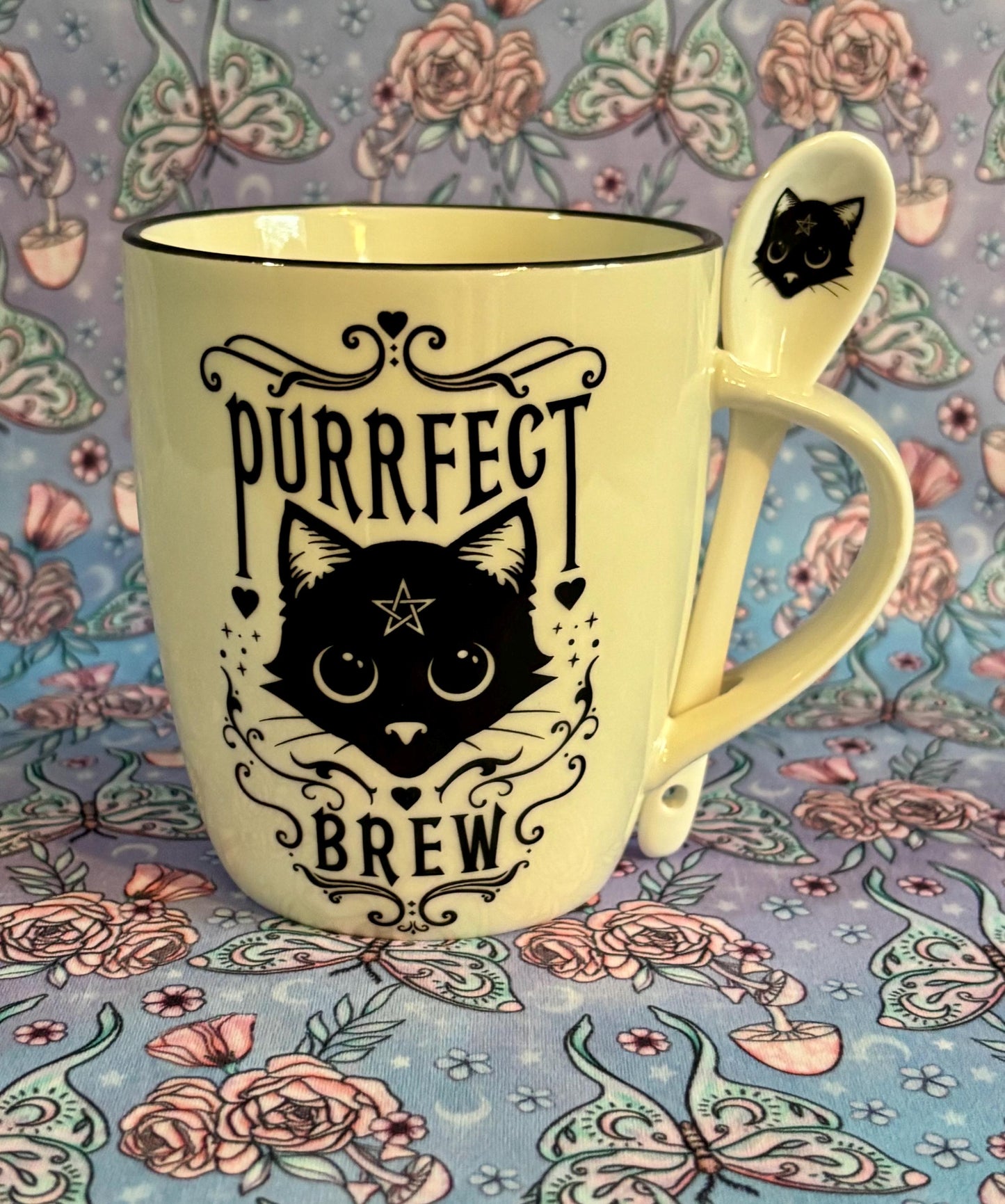 Cute Ceramic Coffee Cup ~ Witches Coffee Cup ~ Witches Coffee Mug ~ Witches Tea Mug ~ Witches Tea Cup ~ Witches Drinkware ~ Puurrrfect Gift