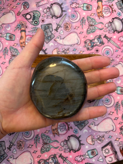 Labradorite Crystal Palm Stones * Crystal Palm Stone * Meditation Stone * Absorb Negativity * Intuition Stone * Palm Stone * Witchy * Pagan