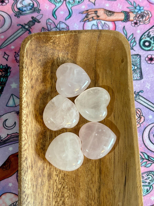 Puffy Rose Quartz Heart * Rose Quartz Heart * Rose Quartz * Witch Supplies * Crystals * Wiccan Crystals * Pagan Crystals * Puffy Heart