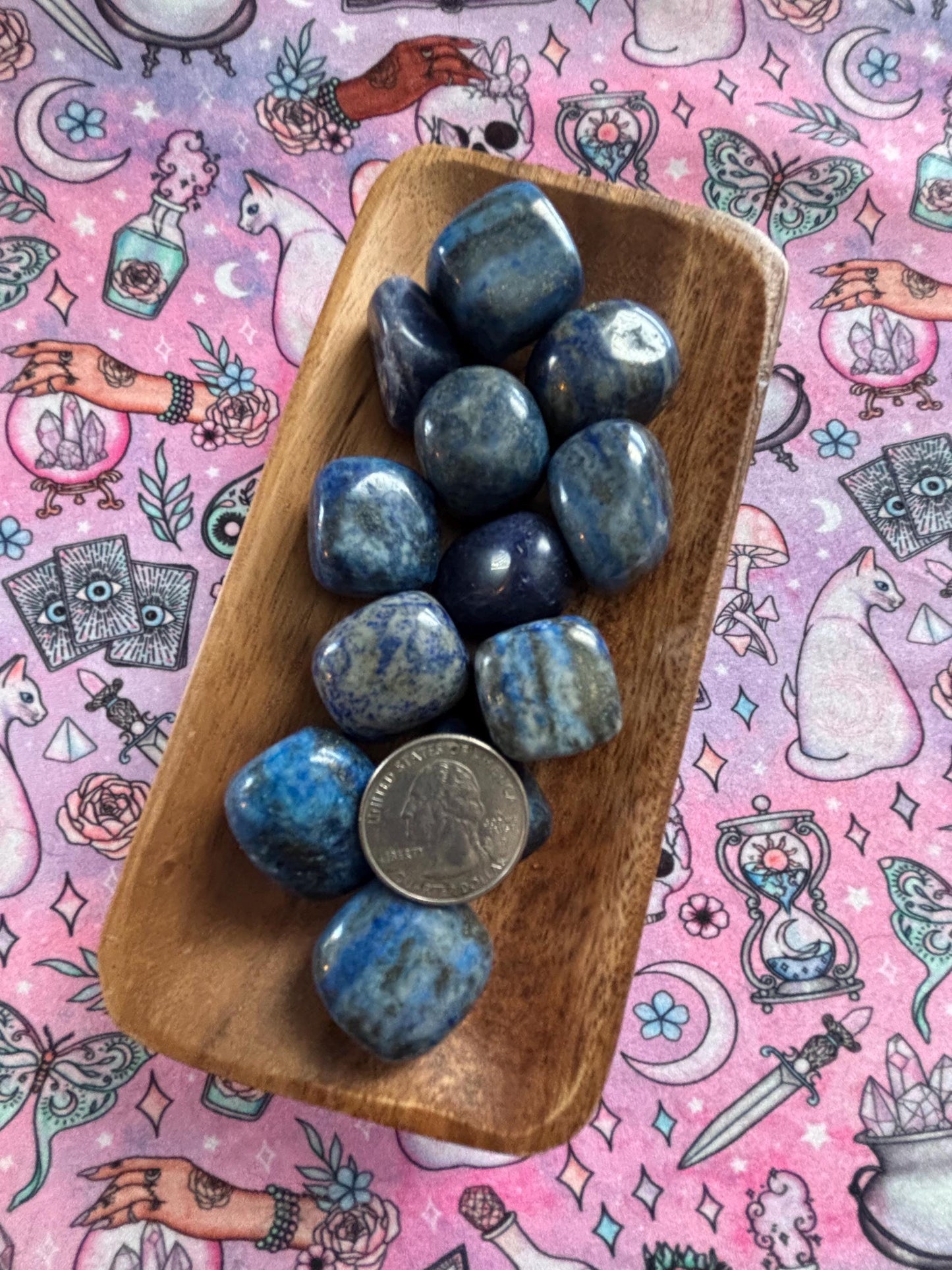 Lapis Lazuli Tumbled Stone * Lapis Lazuli * Tumbled Stones * Crystals * Witchcraft * Tumbled Crystals * Wiccan * Pagan * Witch
