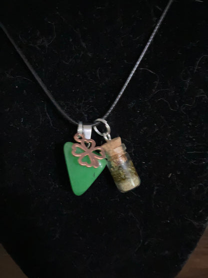 Lucky charm Good Luck Spell Necklace Rose Gold