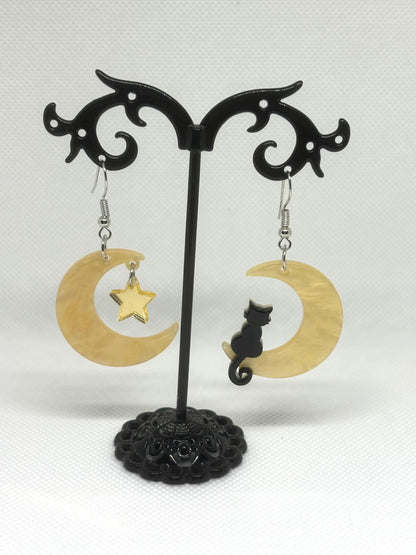 Witchy Earrings * Pentacle Earrings * Magick Earrings * Tarot Card Earrings * Pentagram Earrings * Dangle Earrings *Witchcraft Theme Earring