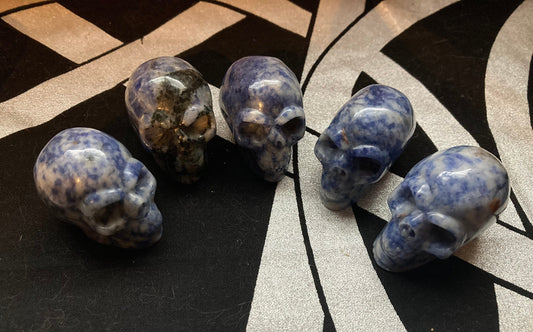 Crystal Skull * Sodalite Skull * Crystals * Witchcraft * Wiccan * Pagan * Altar Decoration * Spiritual Gift * Witch