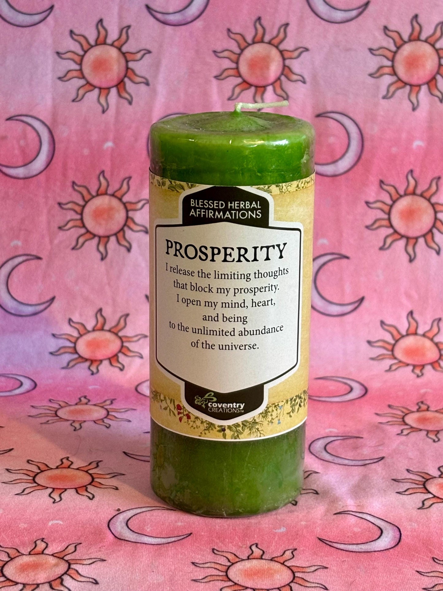 Prosperity Ritual Candle, Spell Candle, Abundance Money Candle, Altar Candle, Housewarming Gift, Ritual Supplies, Money Ritual Candle