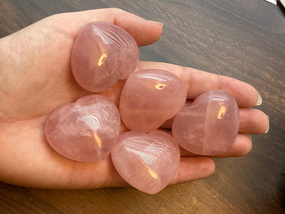 Puffy Rose Quartz Heart * Rose Quartz Heart * Rose Quartz * Witch Supplies * Crystals * Wiccan Crystals * Pagan Crystals * Puffy Heart
