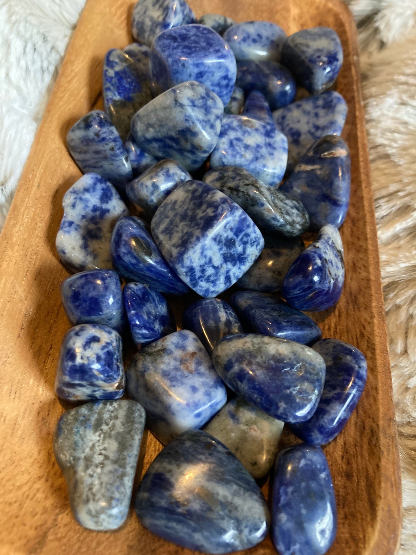 Sodalite Tumbled Stone * Sodalite * Tumbled Stones * Crystals * Witchcraft * Tumbled Crystals * Wiccan * Pagan * Witch