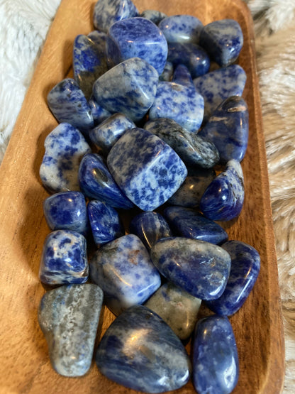 Sodalite Tumbled Stone * Sodalite * Tumbled Stones * Crystals * Witchcraft * Tumbled Crystals * Wiccan * Pagan * Witch