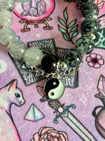 Fashion Beaded Bracelet, Stretch Bracelet, Crystals Bracelet, Charmed Bracelet, Boho Jewelry, Gift for Her