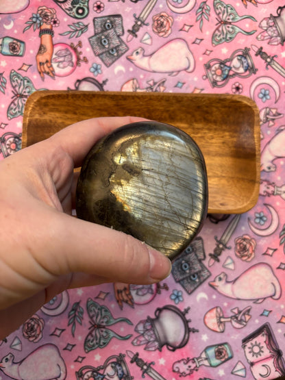 Labradorite Crystal Palm Stones * Crystal Palm Stone * Meditation Stone * Absorb Negativity * Intuition Stone * Palm Stone * Witchy * Pagan